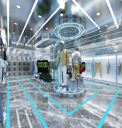 现代服装店3D模型下载